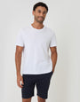 Threadbare Regular Fit Stretch Chino Shorts in Navy - T-shirt pairing