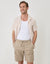 Regular Fit Textured Cargo Shorts in Stone