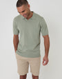 Threadbare Regular Fit Stretch 3 Pocket Chino Shorts in Stone - polo shirt pairing 