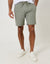 Shorter Length Elasticated Waist Stretch Chino Shorts in Sage Green