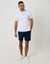 Navy Shorter Length Elasticated Waist Stretch Chino Shorts
