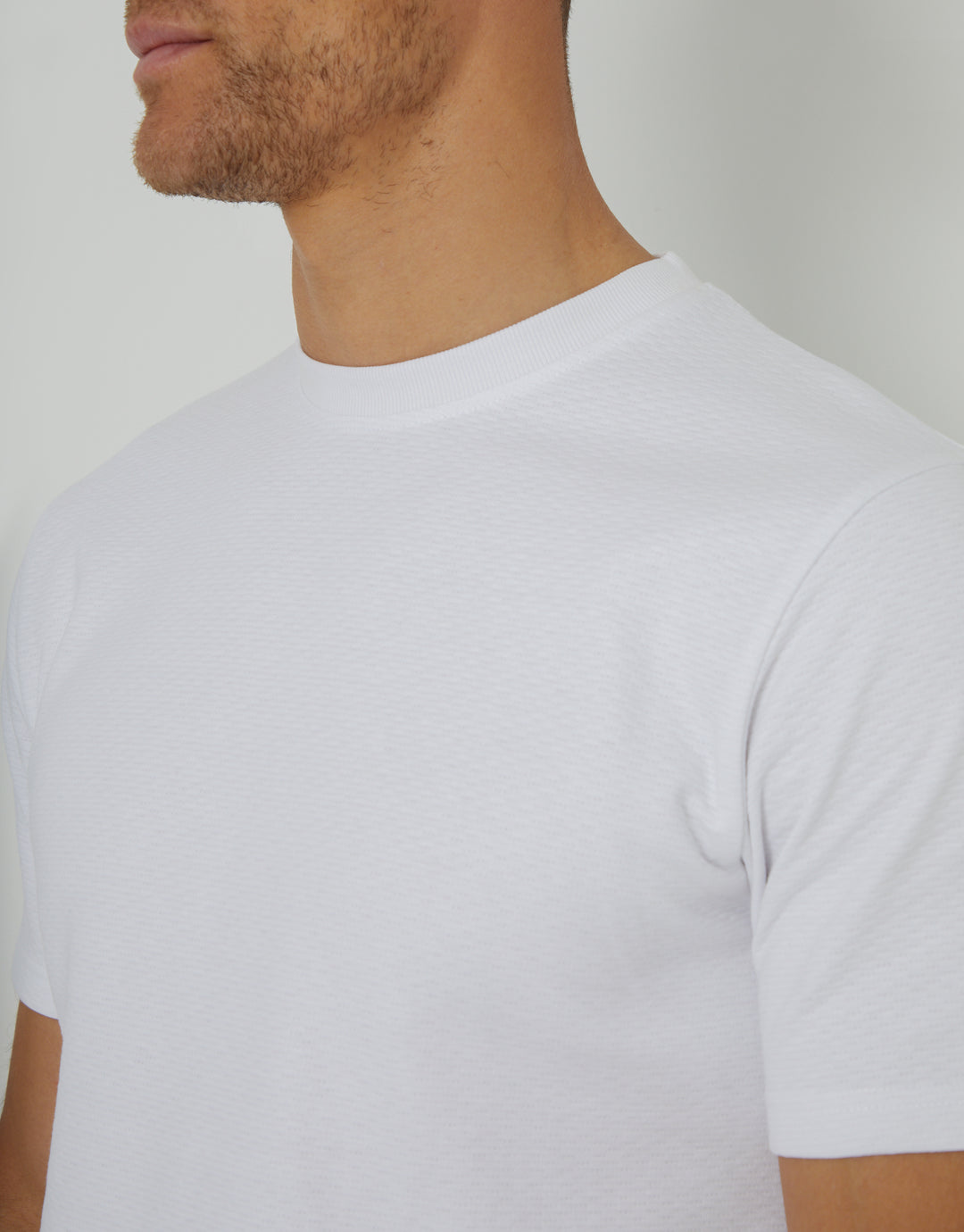 Textured T-Shirt in White