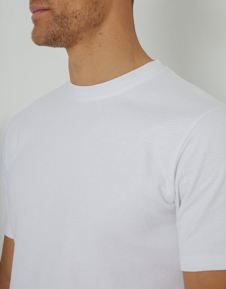 Textured T-Shirt in White