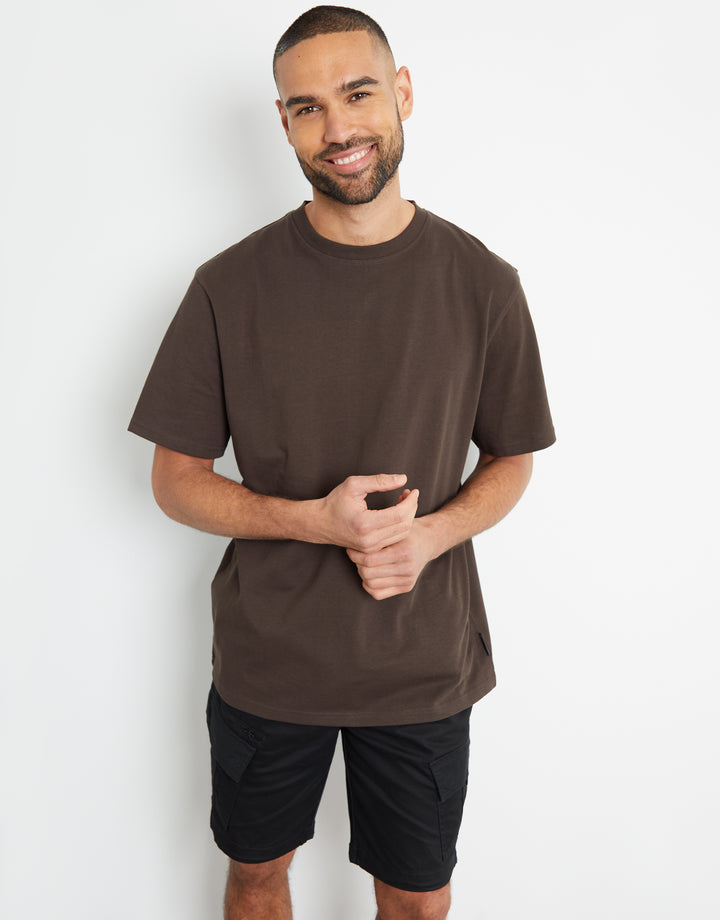 Dark Chocolate Brown Relaxed Fit T-Shirt