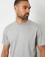 Grey Geo Print Crew Neck T-Shirt
