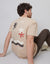 Oversized Graphic Print T-Shirt in Stone