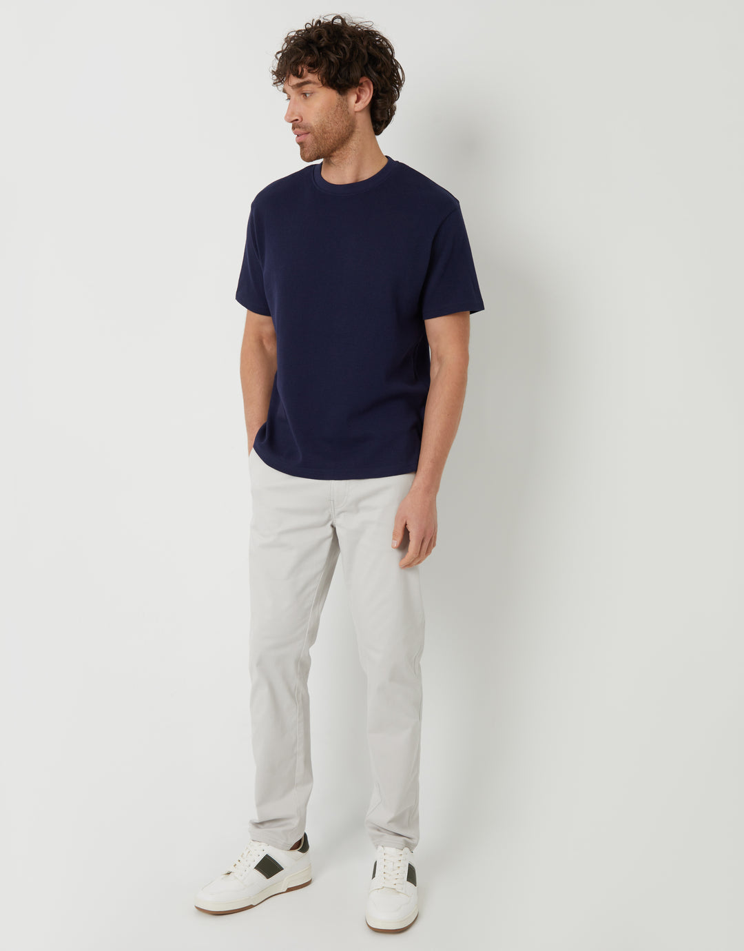 Textured T-Shirt in Navy