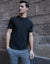 Black Textured Short Sleeve T-Shirt