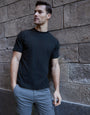 Black Textured Short Sleeve T-Shirt