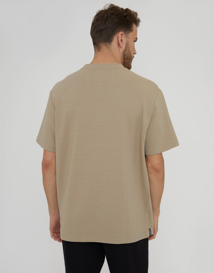Stone Textured Relaxed Fit Short Sleeve T-Shirt