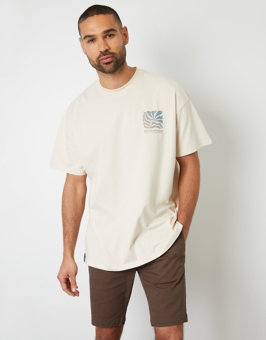 Off White Graphic Print Oversized T-Shirt