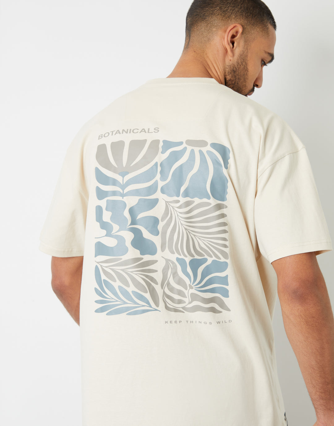 Off White Graphic Print Oversized T-Shirt