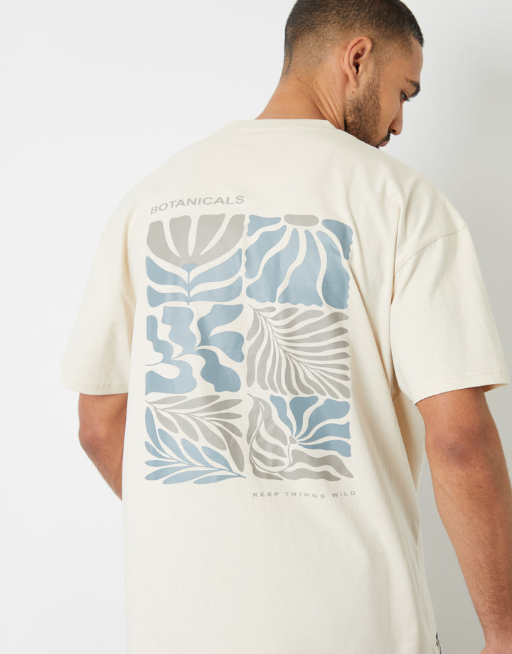 Off White Graphic Print Oversized T-Shirt
