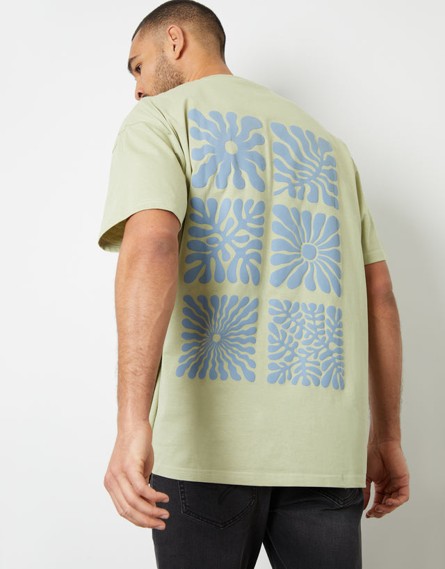 Men's Sage Graphic Print Oversized T-Shirt