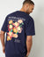 Navy Floral Graphic Print Oversized T-Shirt