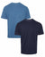 2 Pack Textured Short Sleeve T-Shirts in Blue
