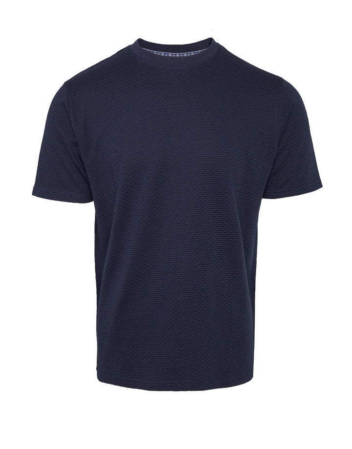 2 Pack Textured Short Sleeve T-Shirts in Blue