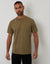Khaki Green Jersey Slub Short Sleeve T-Shirt