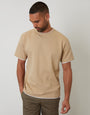 Dark Stone Mock Layer Crew Neck Popcorn Textured T-Shirt