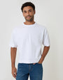 White Boxy Relaxed Fit Cotton T-Shirt