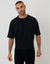 Boxy Relaxed Fit Cotton T-Shirt in Black