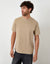 Stone Peached Cotton Crew Neck T-Shirt