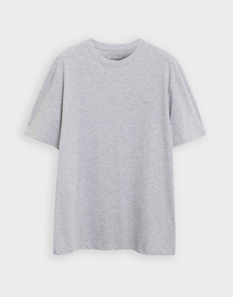 Threadbare 5 Pack Multi Cotton Crew Neck T-Shirts - grey flat lay
