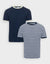 2 Pack Navy Cotton Ringer T-Shirts