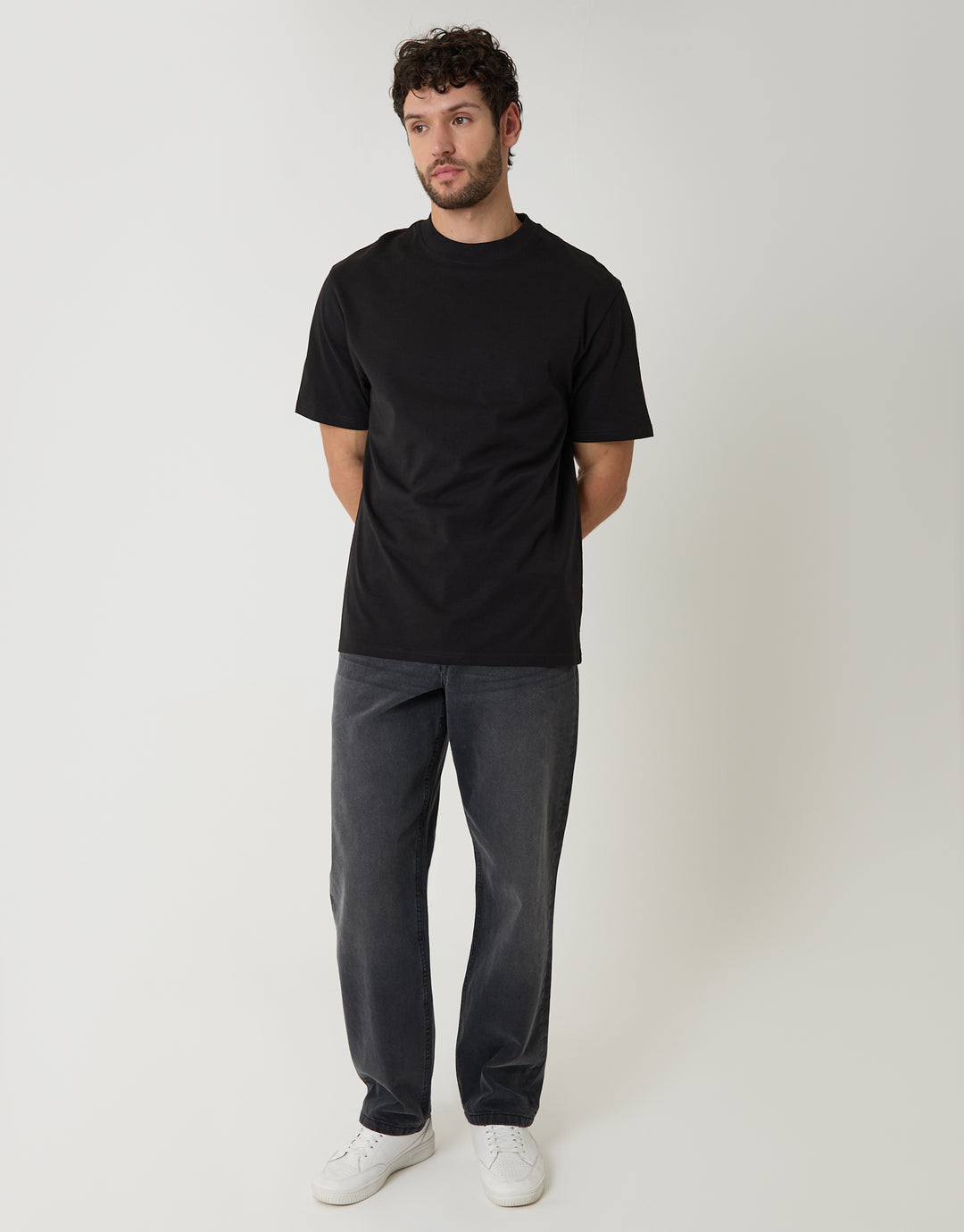 2 Pack Black & White Relaxed Fit Cotton T-Shirts