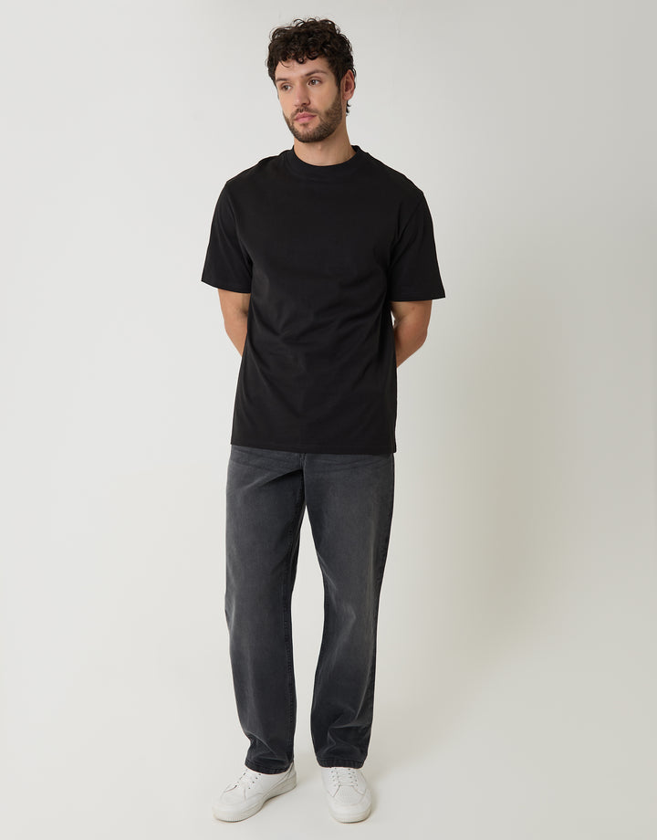 2 Pack Black & White Relaxed Fit Cotton T-Shirts