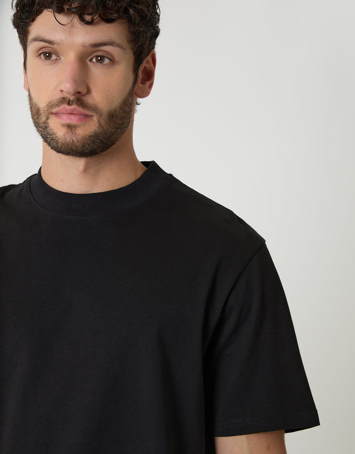 2 Pack Black & White Relaxed Fit Cotton T-Shirts