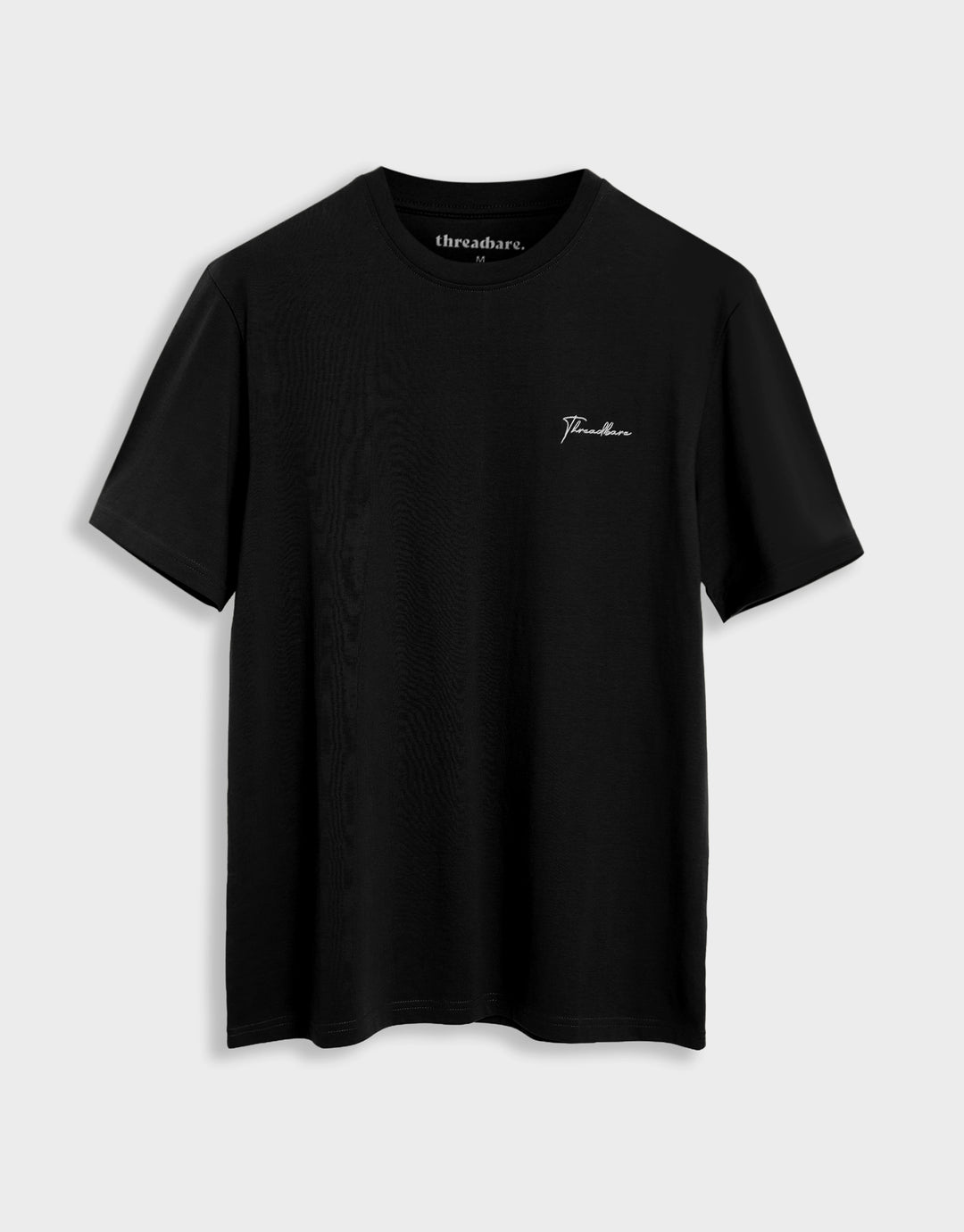 5 Pack Assorted Cotton Script T-Shirts in Black - flat lay