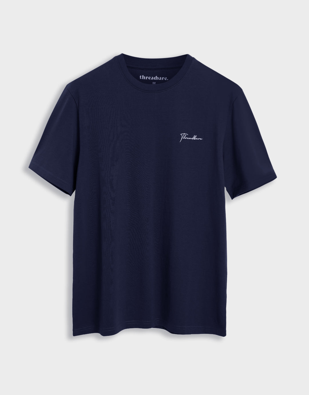5 Pack Assorted Cotton Script T-Shirts in Navy - flat lay