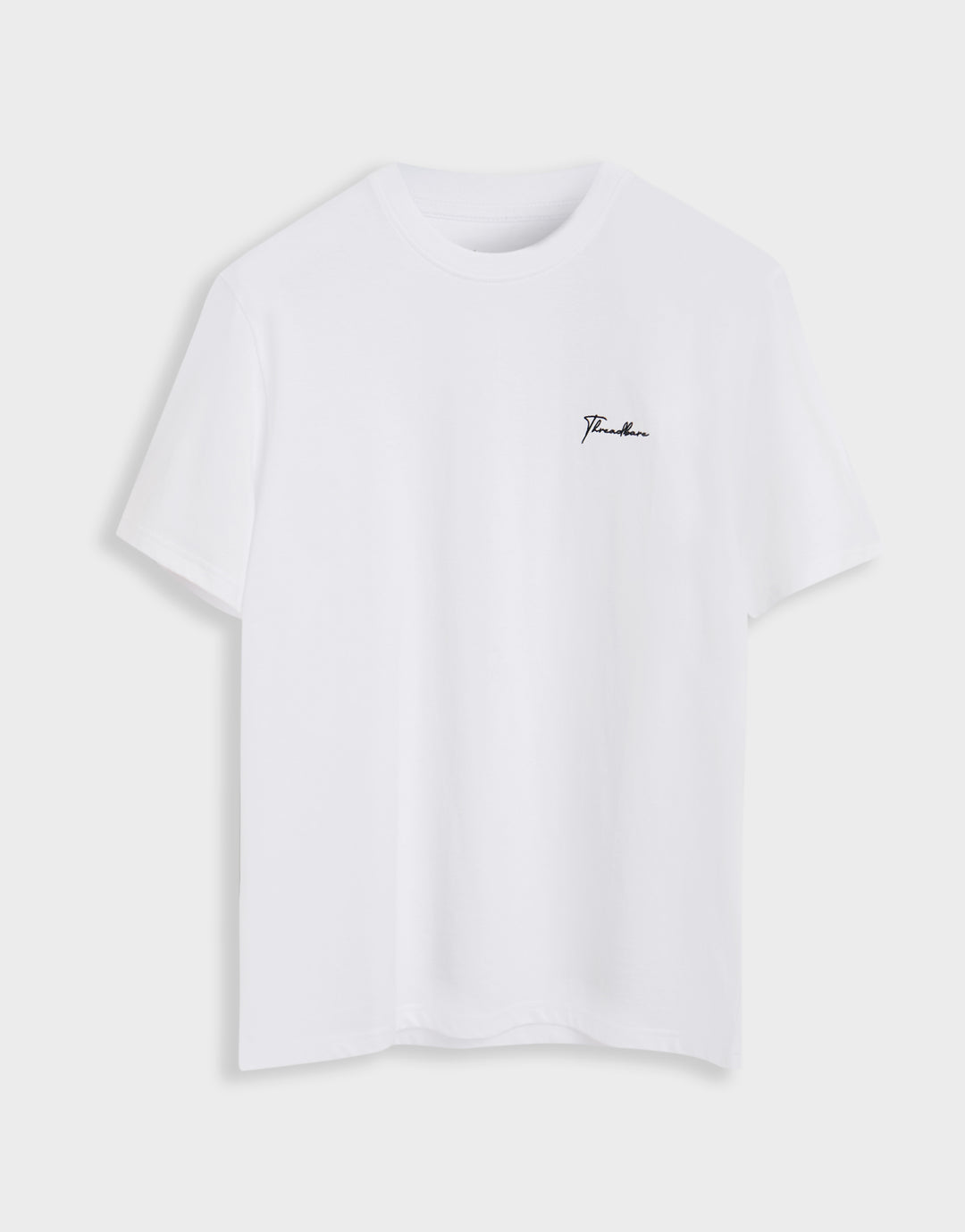 5 Pack Assorted Cotton Script T-Shirts in White - flat lay