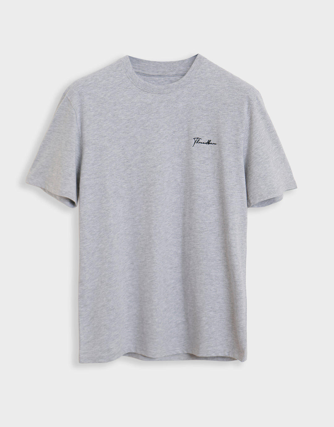 5 Pack Assorted Cotton Script T-Shirts in Grey Marl - flat lay