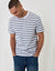 Denim Blue Stripe Cotton Pique T-Shirt
