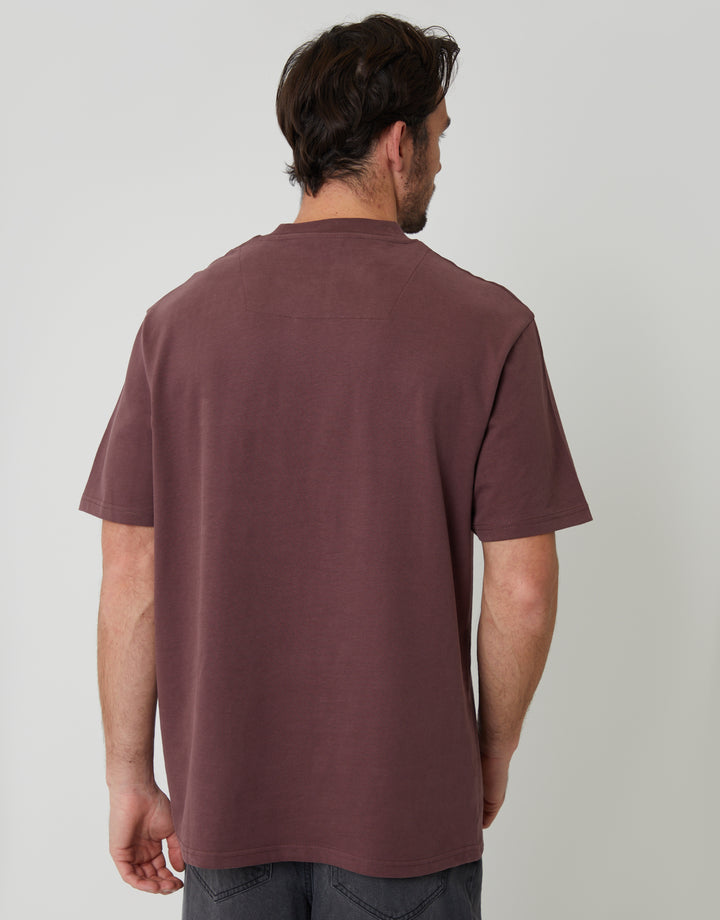Plum Relaxed Fit Peached Cotton T-Shirt