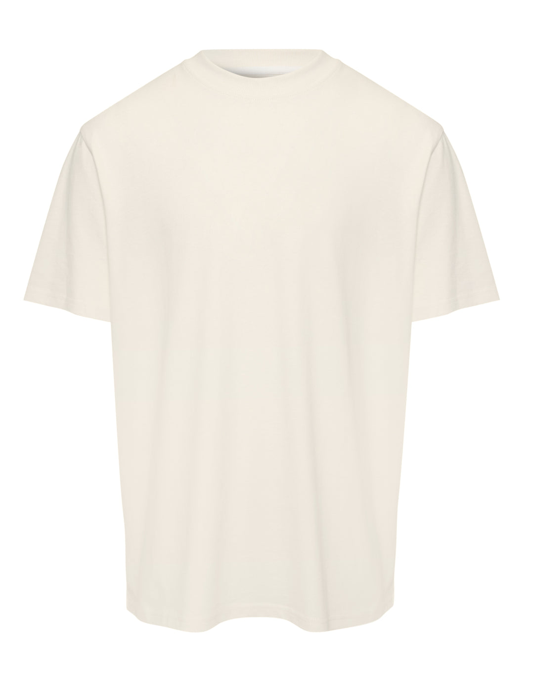 Ecru Relaxed Fit Peached Cotton T-Shirt