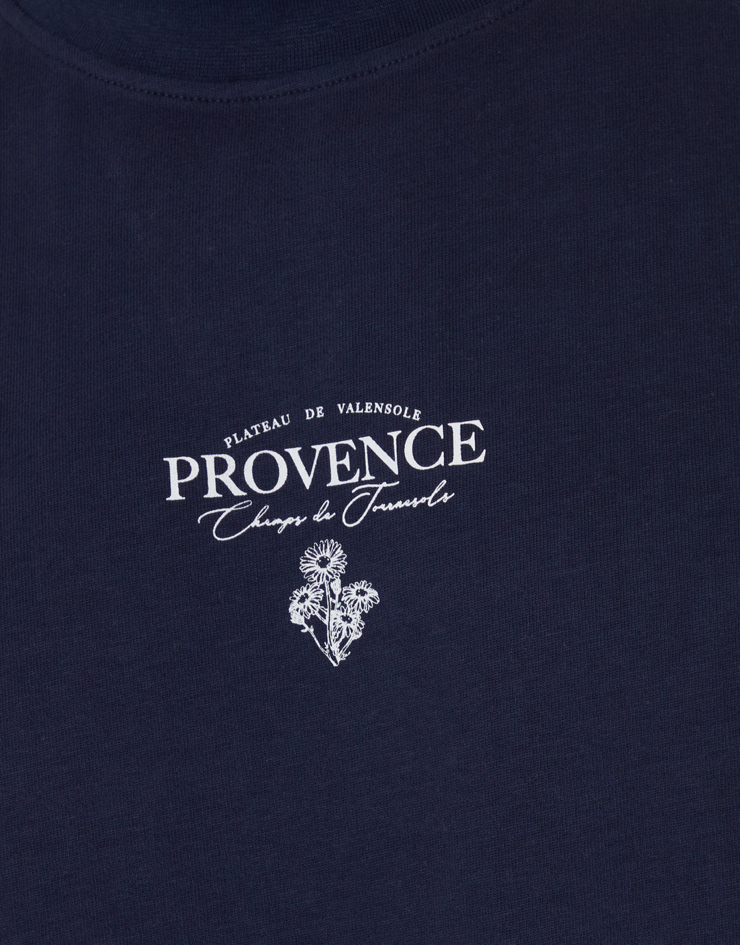 Navy Relaxed Fit Provence Peached Cotton T-Shirt