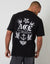 Black Relaxed Fit Tattoo Cotton T-Shirt