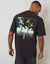 Relaxed Fit Good Fortune Cotton T-Shirt in Charcoal Grey