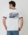Light Blue Zermatt Graphic Cotton Ringer T-Shirt