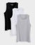 3 Pack Assorted Cotton Crew Neck Vests