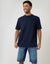 Navy Relaxed Fit Textured Crew Neck T-Shirt