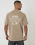Brown Relaxed Fit Expedition Peached Cotton T-Shirt
