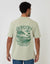 Relaxed Fit Boston Peached Cotton T-Shirt in Sage Green