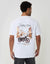 White Relaxed Fit Zakynthos Peached Cotton T-Shirt