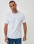 White Cotton Crew Neck Script T-Shirt