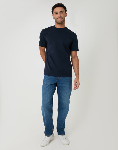 Threadbare Scuba T-Shirt in Navy - full body