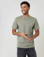Threadbare Scuba T-Shirt in Sage Green - front view